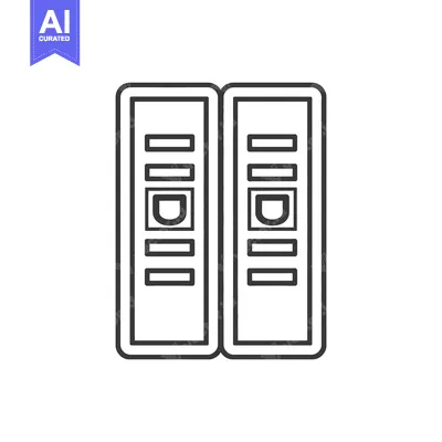 Popular premium asset: Line art drawing of a double locker