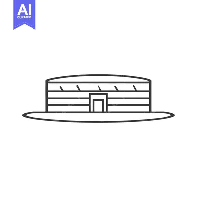 Aset premium populer: Line drawing of a simple elevated water tank