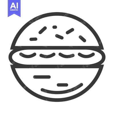Aset premium populer: Simple Line Drawing Of A Hot Dog Bun