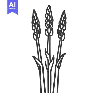 Popular premium asset: Three stylized wheat stalks stand tall together