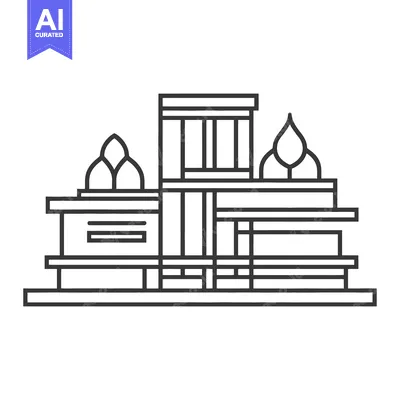 Aset desain premium: Modern Architectural Design Building Illustration
