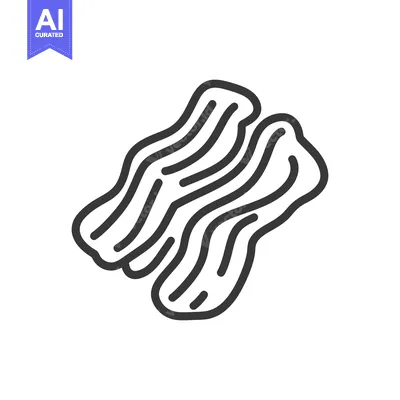 Premium design asset: Two Strips Of Crispy Delicious Bacon