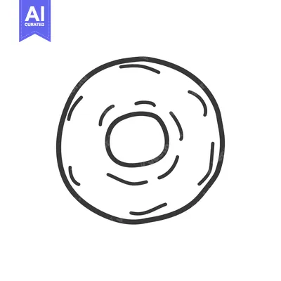 Aset premium populer: A Simple Hand Drawn Donut Illustration