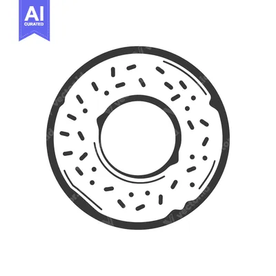 Aset premium populer: A Sprinkled Donut Graphic Design Illustration