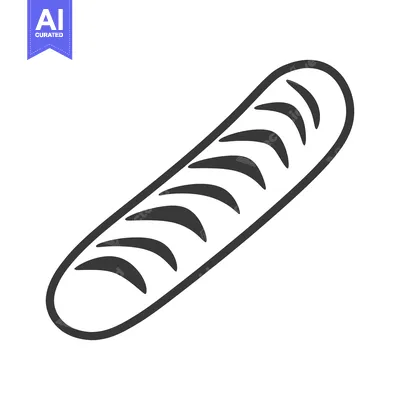 Popular premium asset: A Simple Line Drawing Of A French Baguette