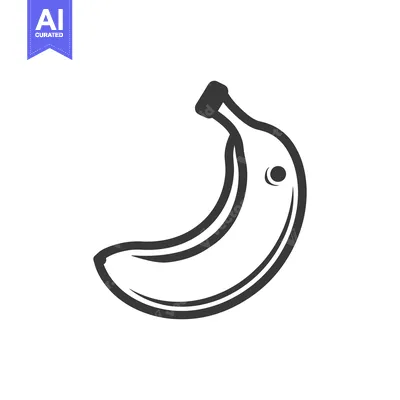 Aset premium populer: A Single Banana Icon Graphic Design Illustration