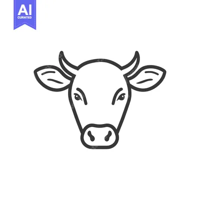 Popular premium asset: Line Art Illustration Of A Cows Head