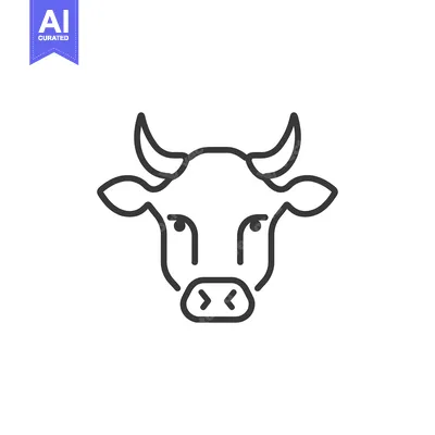 Popular premium asset: Line art illustration of a bull head