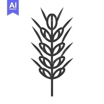 Aset premium populer: Simple Line Drawing of Wheat Stalks
