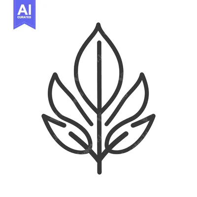 Aset desain premium: Stylized Leaf Design Simple Nature Graphic