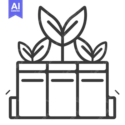 Aset premium populer: Three Potted Plants Growing Together In A Garden Bed