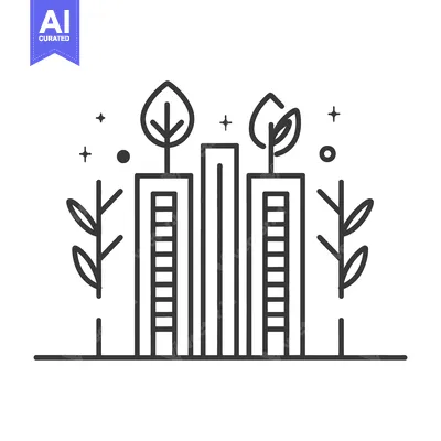 Aset premium populer: Green Cityscape Buildings Trees Nature Environment