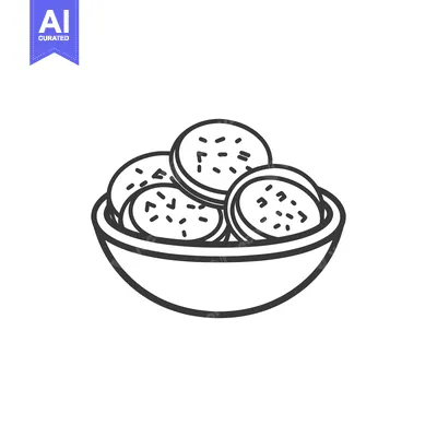 Aset premium populer: A bowl of cookies sits ready to be eaten
