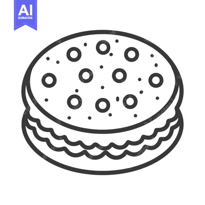 Aset premium populer: A Delicious Double Layer Cookie With Chocolate Chips