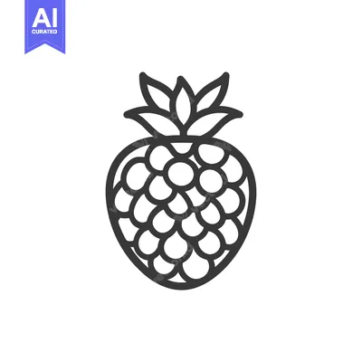 Popular premium asset: Line art drawing of a single raspberry