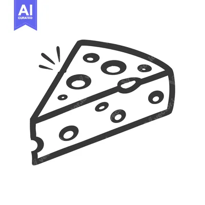 Aset premium populer: A Simple Drawing Of A Slice Of Cheese