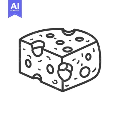 Aset premium populer: A wedge of Swiss cheese with holes