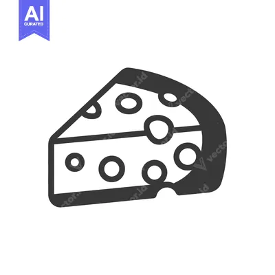Premium design asset: A Simple Illustration Of A Slice Of Cheese