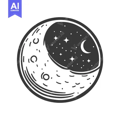 Popular premium asset: Crescent Moon Stars Night Sky Celestial Design