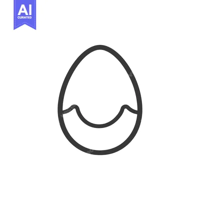 Aset premium populer: Simple Line Drawing Of A Cracked Egg