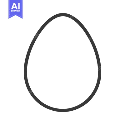 Aset premium populer: Simple Outline Drawing of an Egg Shape