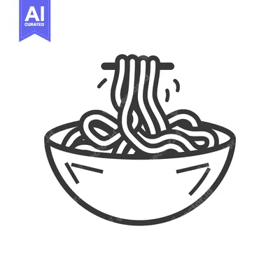 A Bowl of Noodles with Chopsticks Lifting Some Strands