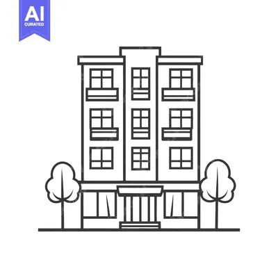 Popular premium asset: Apartment Building with Trees and Ground Floor Shops
