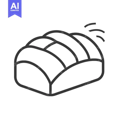 Aset premium populer: Line art illustration of a smart bread loaf