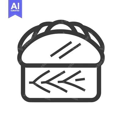 Popular premium asset: Line art illustration of a bread loaf with wheat