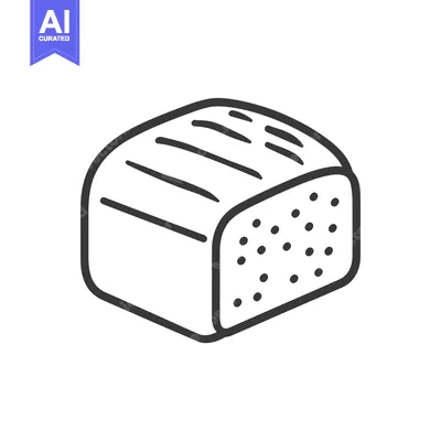 Aset premium populer: Line art illustration of a loaf of bread