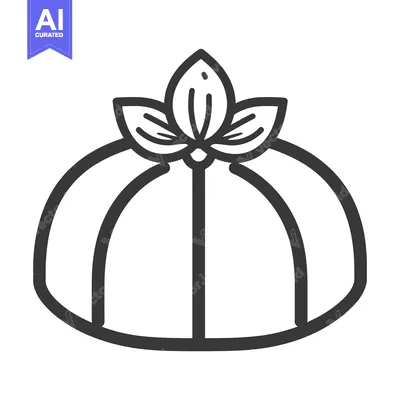 Aset desain premium: Line art drawing of a sweet confectionery