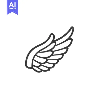 Aset premium populer: Simple Line Drawing Of A Single Wing