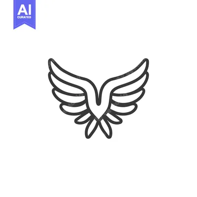 Popular premium asset: Stylized bird wings design minimalist graphic art