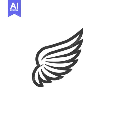 Aset premium populer: Stylized Single Wing Design Graphic Illustration
