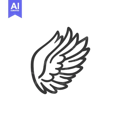 Popular premium asset: Single Wing Design Line Art Graphic Illustration