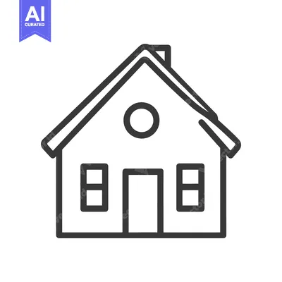 Popular premium asset: Simple Line Drawing Of A House With A Chimney