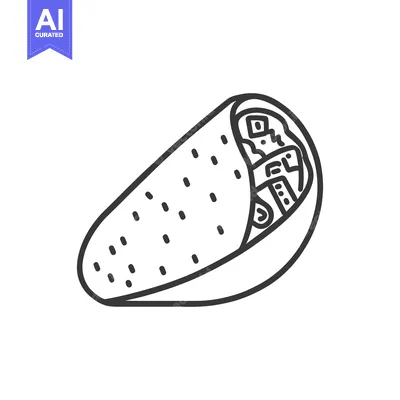 Aset premium populer: A Delicious Burrito Filled With Savory Ingredients
