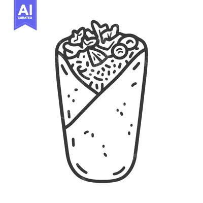 Popular premium asset: A Delicious Hand Drawn Burrito Illustration
