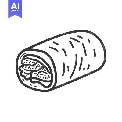 Premium design asset: A Delicious Burrito Filled With Savory Ingredients