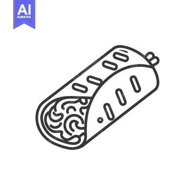 Popular premium asset: A Simple Line Drawing Of A Burrito