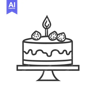 Aset premium populer: Strawberry Cake With Candle On Stand