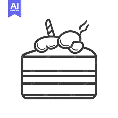 Popular premium asset: Delicious layered cake slice with candy topping
