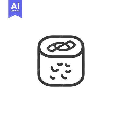 Popular premium asset: A single piece of sushi roll icon