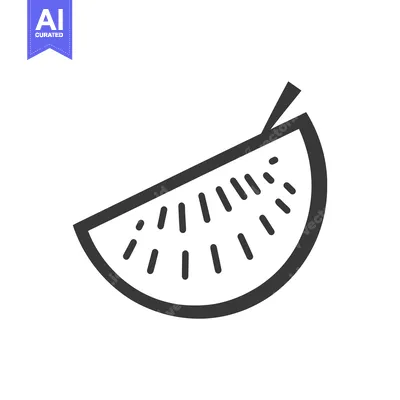 Aset premium populer: A Simple Line Drawing Of A Watermelon Slice
