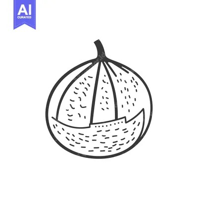 Aset desain premium: A hand drawn illustration of a fig fruit