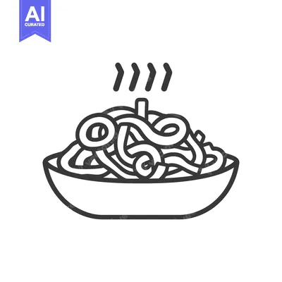 Aset premium populer: A Bowl of Steaming Spaghetti Noodles and Onions