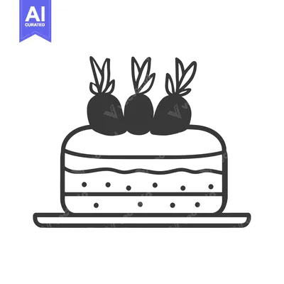 Aset desain premium: Layered Carrot Cake Dessert Served On Plate