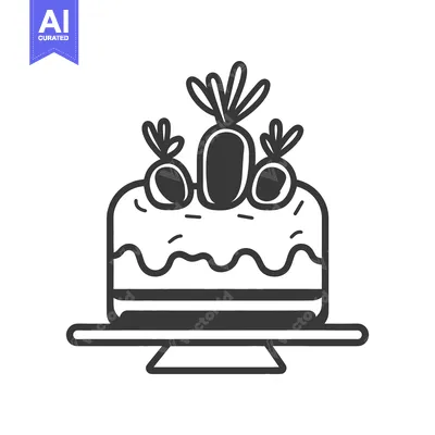 Aset premium populer: Carrot cake on a cake stand decorated with carrots