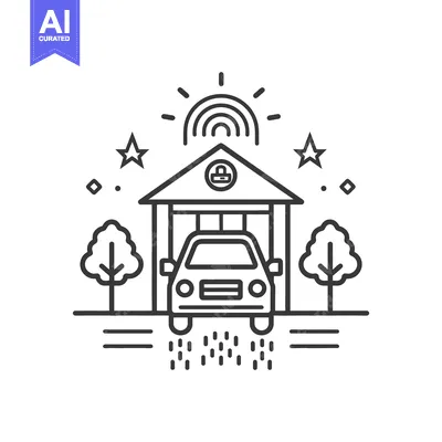 Aset desain premium: Secure Garage Car Parking System Design