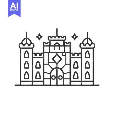 Majestic Castle Gate Illustrative Design